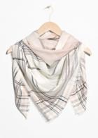 Other Stories Checkered Neck Scarf - Grey
