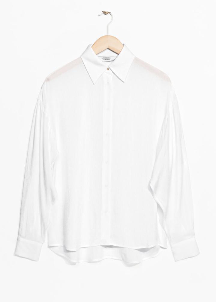 Other Stories Large Collar Shirt - White