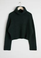 Other Stories Wool Blend Turtleneck Sweater - Green