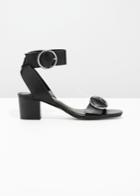 Other Stories Circle Buckle Sandals - Black