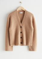 Other Stories Wool Knit Cardigan - Beige