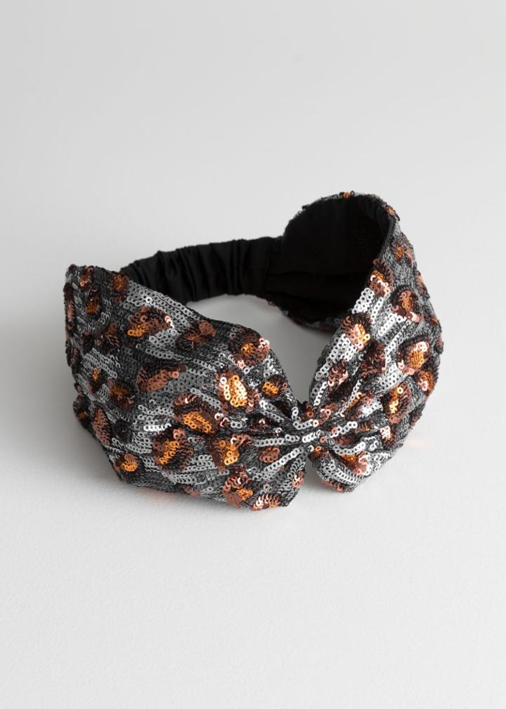 Other Stories Sequin Hairband - Grey