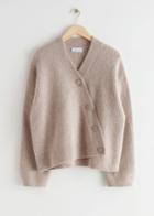 Other Stories Relaxed Asymmetric Knit Cardigan - Brown