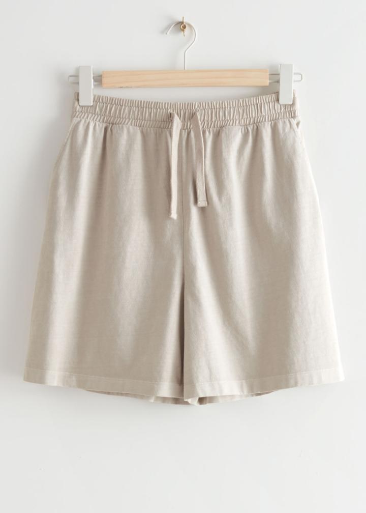 Other Stories Relaxed Drawstring Shorts - Brown