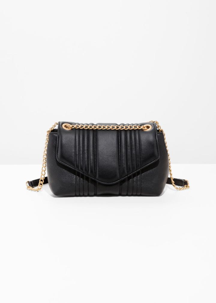 Other Stories Curved Chain Handbag - Black