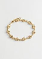 Other Stories Floral Charm Bracelet - Gold