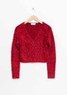Other Stories Fuzzy Sweater - Red