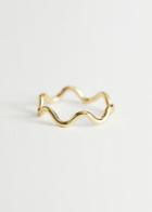 Other Stories Delicate Wave Ring - Gold