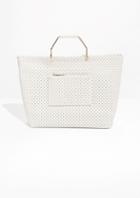 Other Stories Perforated Leather Tote