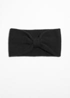 Other Stories Cashmere Bow Headband - Black