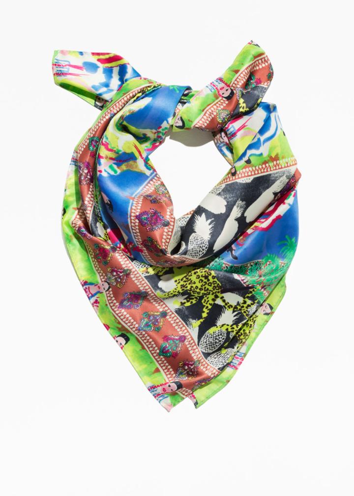 Other Stories Summer Print Scarf - Yellow