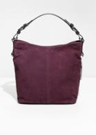 Other Stories Grain Leather Hobo - Red