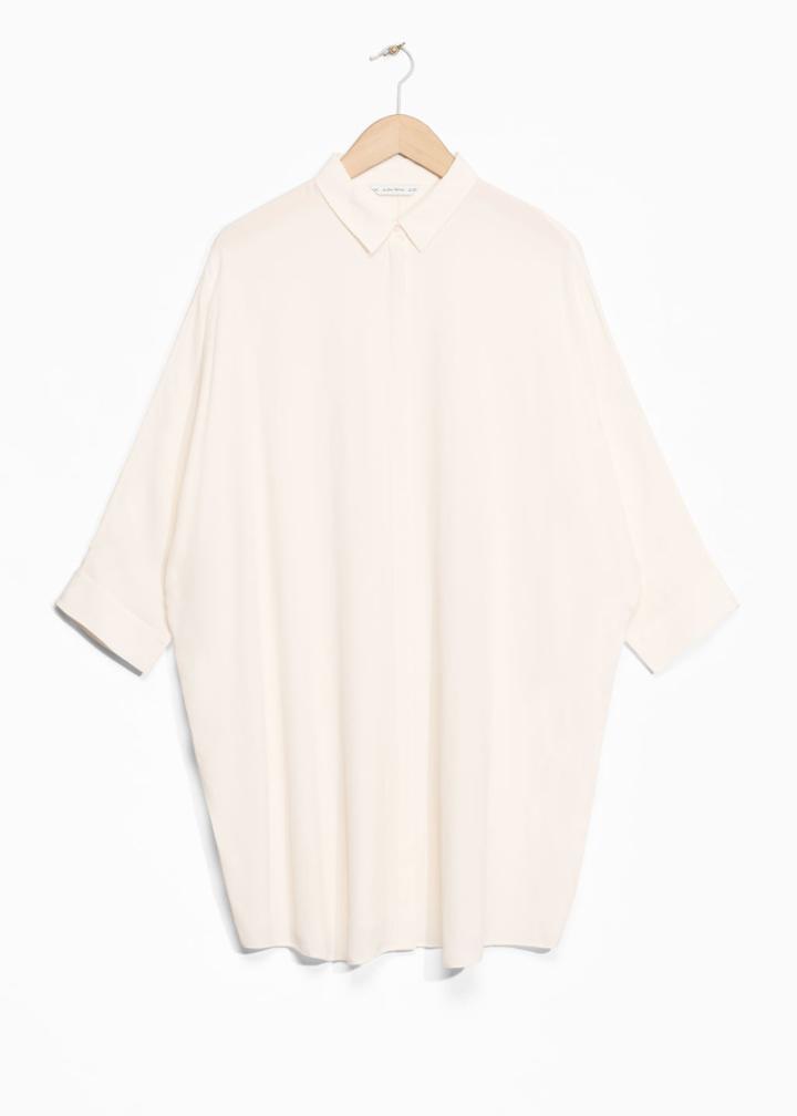 Other Stories Oversized Shirt Dress - White