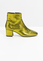 Other Stories Metallic Ankle Boots - Gold