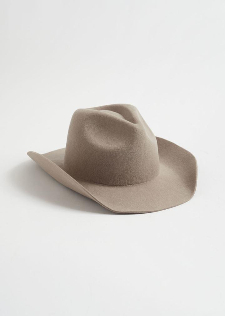 Other Stories Felt Western Hat - Rust