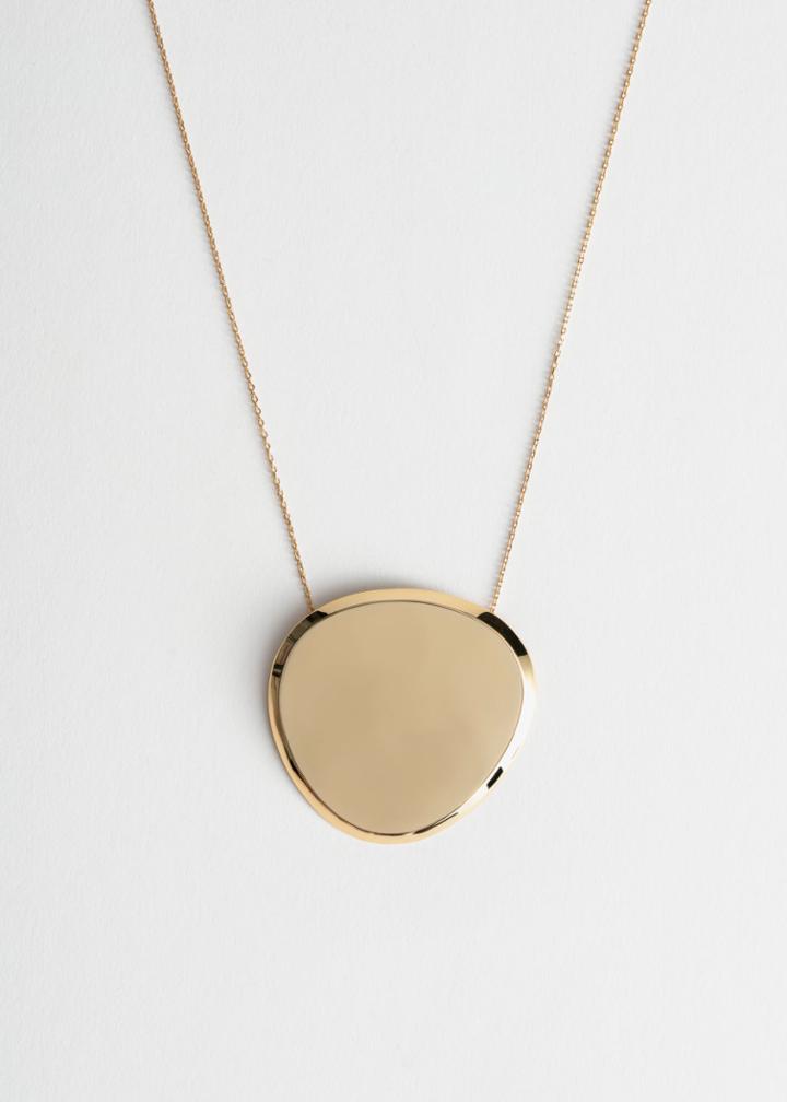Other Stories Sculptural Pendant Necklace - Gold