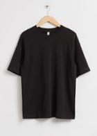 Other Stories Oversized Cotton Jersey T-shirt - Black