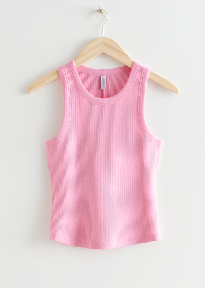 Other Stories Fitted Tank Top - Pink