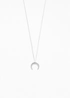 Other Stories Crescent Moon Necklace - Silver
