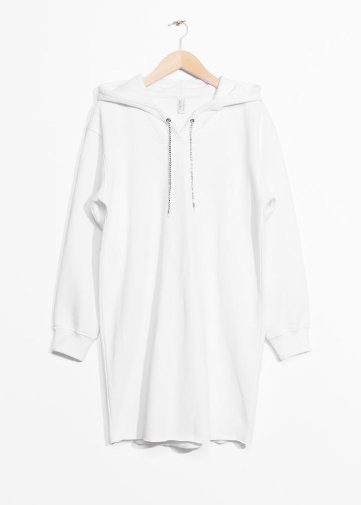 Other Stories Hoodie Sweater Dress - White
