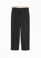 Other Stories Dressed Cupro Joggers - Black