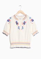 Other Stories Embroidery Smock Top