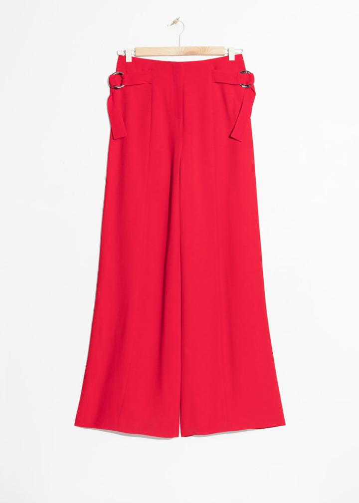 Other Stories Belted Suit Trousers - Red