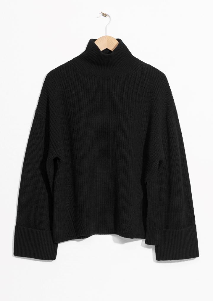 Other Stories Oversized Side-slit Turtleneck