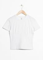 Other Stories Rib Corset T-shirt - White