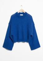 Other Stories Flare Sleeve Jumper - Blue
