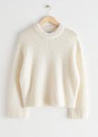 Other Stories Relaxed Wool Knit Sweater - White