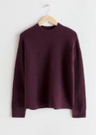 Other Stories Cotton Blend Sweater - Purple