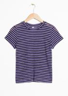 Other Stories Sheer Striped T-shirt - Purple