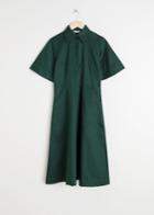Other Stories Utilitarian Midi Dress - Green
