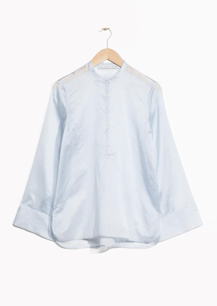 Other Stories Sheer Cufflink Shirt