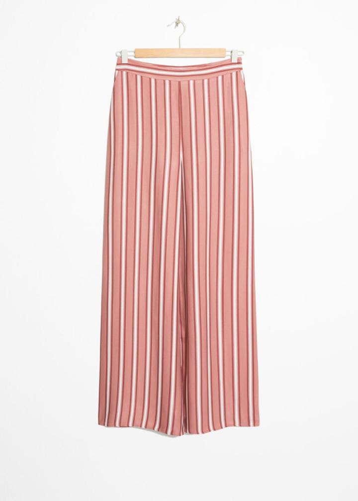 Other Stories Wide Striped Trouser - Pink