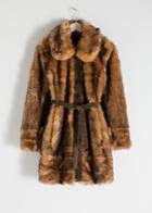 Other Stories Belted Faux Fur Coat - Brown