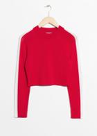 Other Stories White Side Panel Sweater - Red