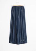 Other Stories Wide Jacquard Striped Trousers - Blue