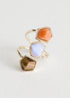 Other Stories Trio Stone Swirl Ring - Blue