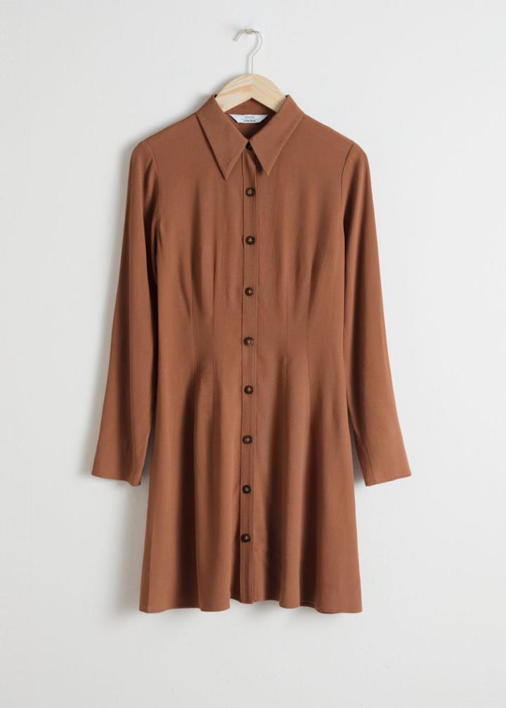 Other Stories Fitted Shirt Dress - Brown
