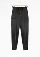 Other Stories Satin Joggers - Black
