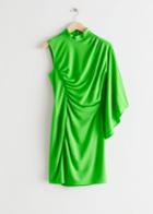 Other Stories Draped One-sleeve Mini Dress - Green
