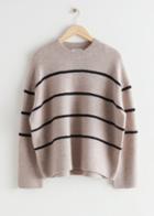 Other Stories Striped Knit Sweater - Beige