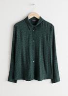 Other Stories Button Down Blouse - Green