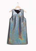 Other Stories Metallic A-line Dress