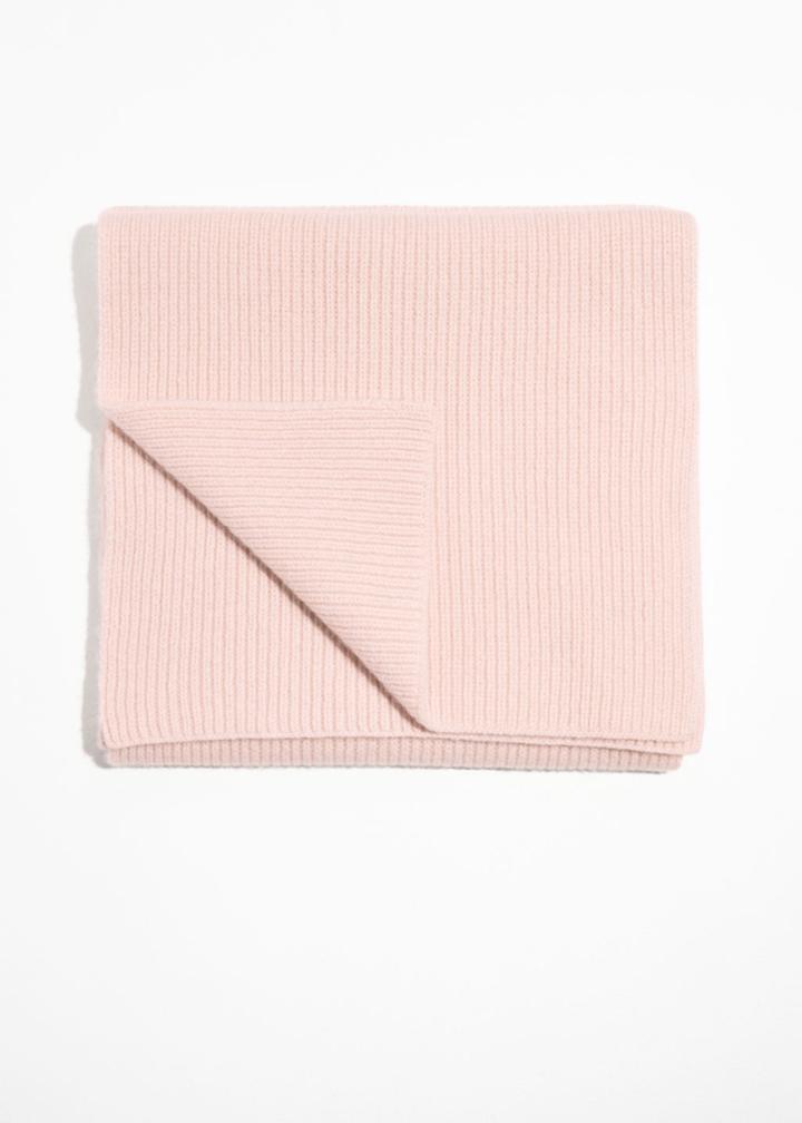 Other Stories Ribbed Cashmere Scarf - Orange