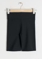 Other Stories Fitted Cycling Shorts - Black