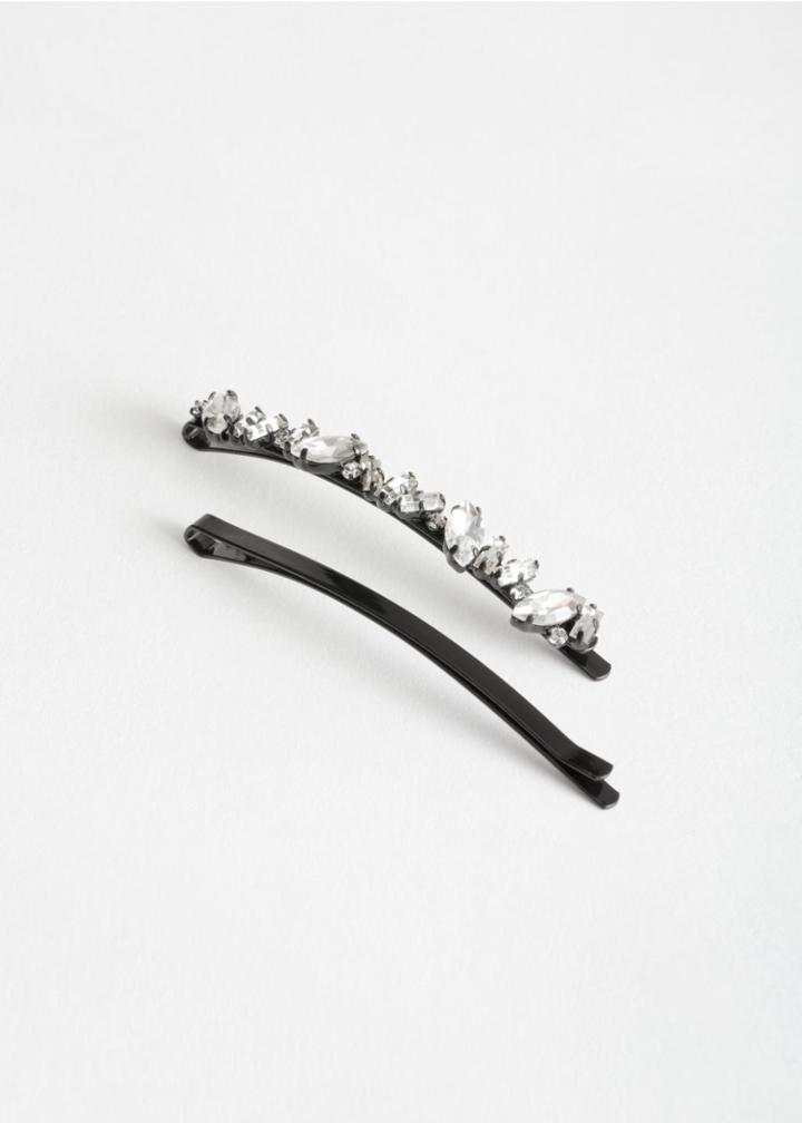 Other Stories Two Pack Hairpins - White