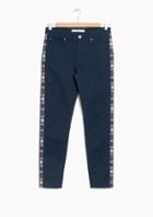 Other Stories Embroidered Panel Jeans